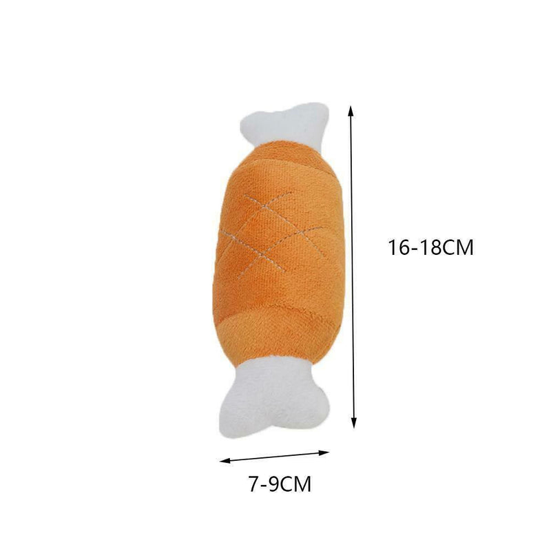 Cute Dog Puppy Toys Chicken Legs Design Small Dogs Chew Squeak Plush Sound Toys