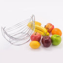 Iron Fruit Basket Vegetable Drain Swinging Bowl Rack Storage Stand H L0Z1