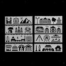 9Pc Fine Metal Hollow Drawing Ruler Painting Stencil For Journal Note Book Diary