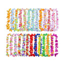 36Pcs Hawaiian Garland Hula Lei Flower Leaves Necklace Tropical Beach Luau Decor
