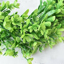 Artificial Green Leaf Wreath - 42Cm Simulation Clover Wreath Outdoor Green