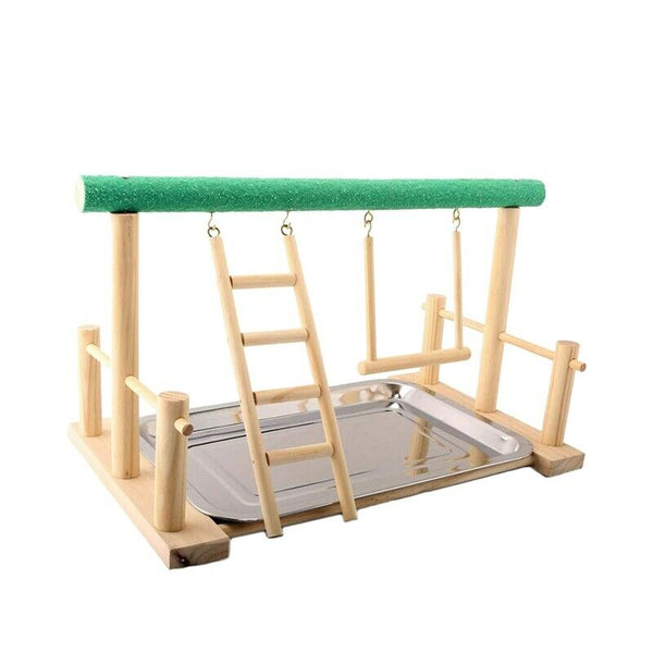 Bird Playground Parrots Wood Perch Playstand Gym Stand Playpen Ladder with