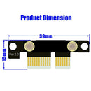 PCI-e PCI Express 36Pin 1X Male to Male Miner Graphics Card Extension Cable