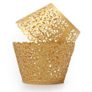 12X Filigree Vine Cake Cupcake Wrappers Wraps Cases Wedding Birthday Decora
