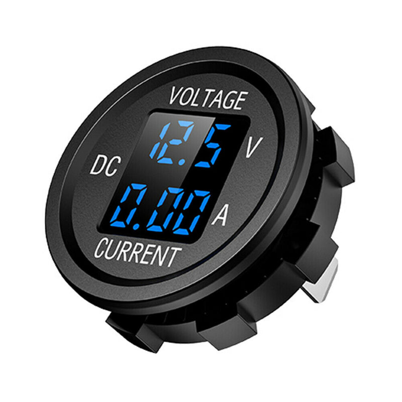 D6 Digital Voltmeter Ammeter Volt Current Panel Meter for Car Truck (Blue)