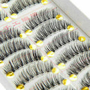 10 pairs/lot Short Daily False eyelashes Thick Cross eye Dekor lashes New