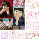 5Sheets Cartoon Kids Safety Nail Stickers DIY Makeup Nail Art Christmas Gift Z