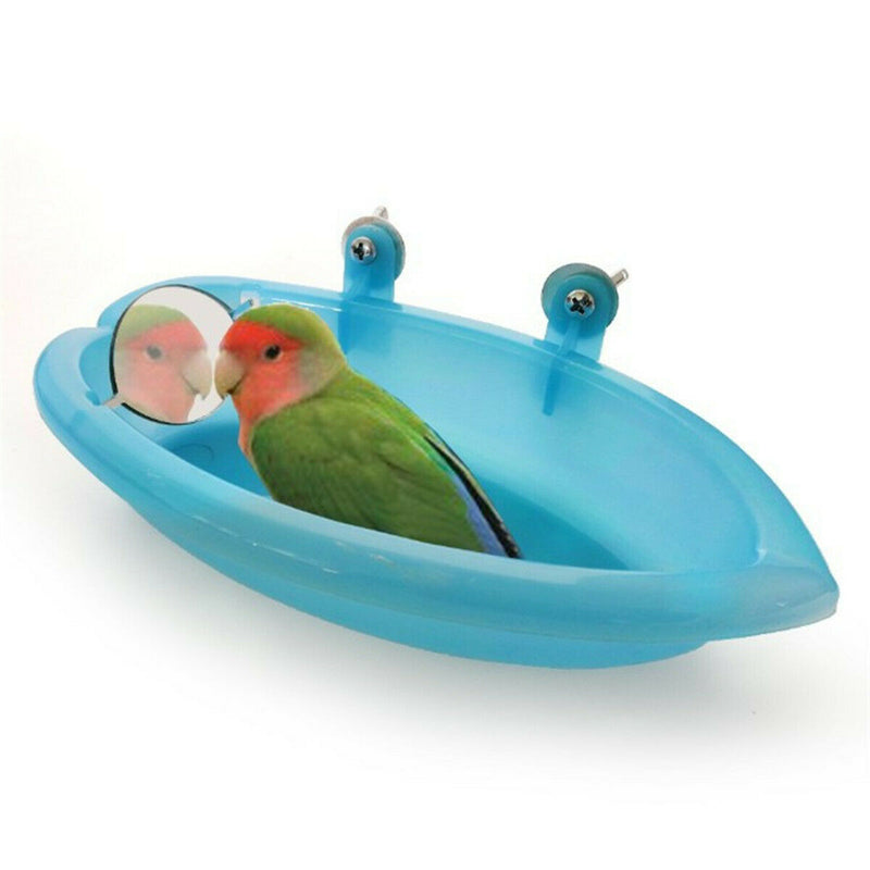1pc Bird Water Bath Tub For Pet Bird Cage Hanging Bowl Parrots Parakeet Birdbath