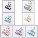 20 Pcs/Set Random Color Hollowed Out Design Binder Clip For Office School P