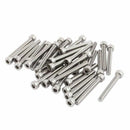 M5x45mm Thread 304 Stainless Steel Hex Socket Head Cap Screw Bolt DIN912 15 C6E6