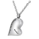 Cremation Jewellery Stainless Steel "Forever In My Heart Brother" Heart Urn
