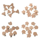 10pcs Beech Wooden Baby Pacifier Soother Holders Heart-Shaped Teething Toys