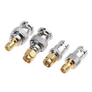4pcs BNC to SMA Male/Female 4 Type Straight Converter Connectors Adapters