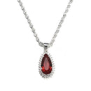 Fashion Natural Ruby Charm Pendant Jewel Chain Chunky Statement Choker Necklace
