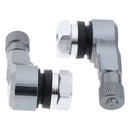 2x Anodized Direction Motorcycle Tire Tyre Valve Dust Cap for Yamaha Grey