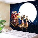 Christmas Tree Snowy Sky Wall Art Hanging Tapestry Dorm Bedspread Decor B