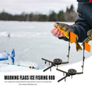 2pcs Outdoor Winter Ice Fishing Rod Flags Tip-Up Fishing Tackle Orange