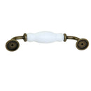 Flower Ceramic Bar Handle Kitchen Door Pull Cabinet Drawer Knob Length 150mm