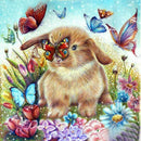 Bunny Butterfly Friends 5D Diamond Painting Full Drill For Home Decor 30 x