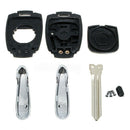 Car Remote Key Case Cover Fob W/ Uncut Blade For Ssangyong Actyon Kyron Rex K6J7