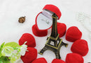 10X Red Fashion Velvet Heart Ring Show Display Box Storage Gift Package Case BX