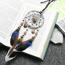 Mini Dream Catcher For Car Beaded Natural Feathers And Handmade