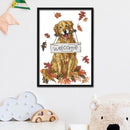 Welcome Dog DIY Cross Stitch Kit 14CT Stamped Embroidery Home Decor (D237)