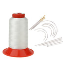15Pcs Hand Repair Upholstery Sewing Needles Threads Carpet Leather Curved