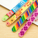 HOT Set of 5 Colorful Floral Prints Nail Files Double Sideds Durable Nail Art