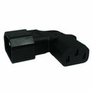 Left Angle IEC 320 C14 3 Pin Male to C13 Female PDU PSU UPS Power Extension