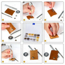 60Sets Double Cap Rivets Metal Fixing Stud Repair Tools Kit for Leather Belt OZ