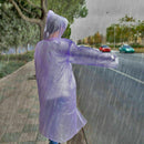 New Emergency Disposable Rain Coat Raincoats Hood Poncho Travel Hiking O4U9 J8N1
