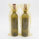 10 x Sheer Organza Wine Bottle Gift Bags for Present Weddings Party J6E4