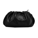 Fashion Women Shoulder Crossbody Bag PU Leather Solid Color Clutch (Black) SN9F