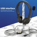 USB Wired Online Learning Call Center PC Line Control Gaming MIC Headphone