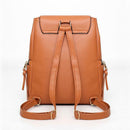 Women Drawstring Backpack Leather Travel Girls School Shoulder Bag (Yellow) A