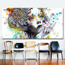 Modern Canvas Prints Colorful Mosaic Painting Anime Women Art Girl Face wit C8F9