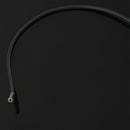 3mm cord in rubber black necklace with clasp in steel stainless - 16 inch Y6G2