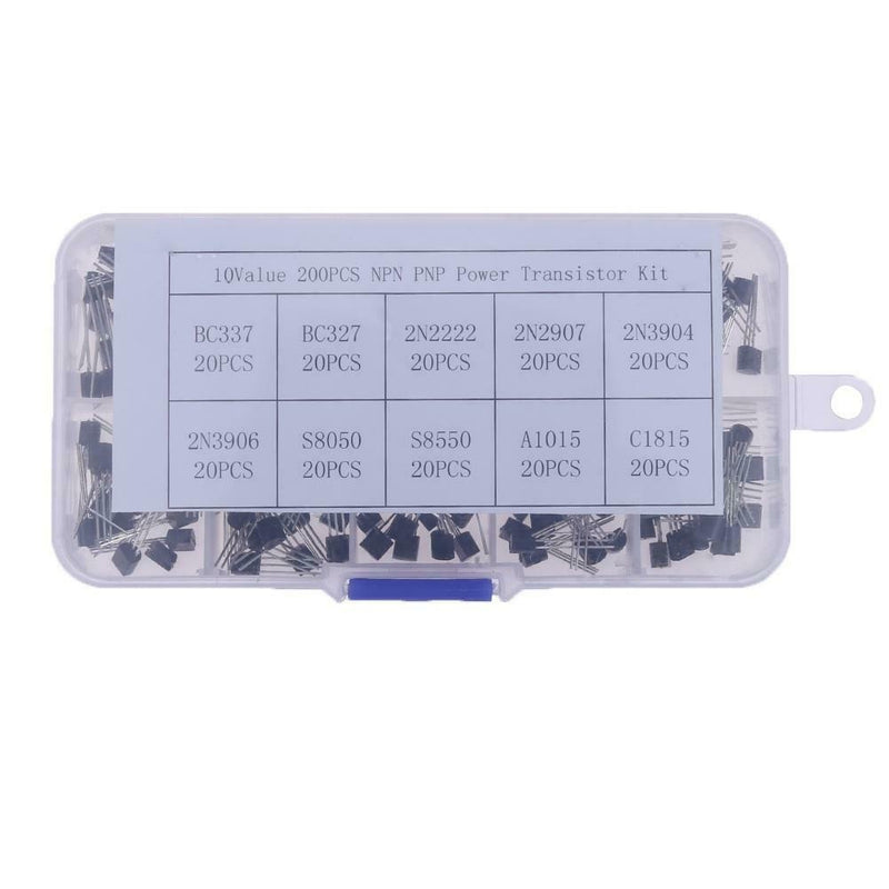 20pcsx10 Values NPN TO-92 PNP BC337 BC547 Straight Pin Transistors Box
