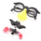 Pop Clown Glasses Costume Ball Round Frame Red Nose Whistle Mustache  Z
