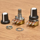 5x Black White 10K ohm Linear Taper Rotary Potentiometer Panel pot B10K 15mm Kit