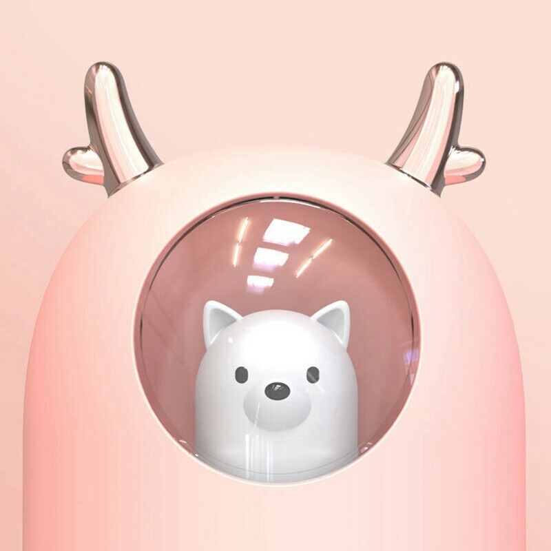 300ML Cute Pet Ultrasonic Air Humidifier Aroma Essential Oil Diffuser for H M6E2