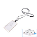 SilverAluminum Alloy Business Work Card ID Badge Adjustable Lanyard Holders FT
