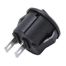 5 Pcs SPST Black Button On/Off Round Rocker Switch AC 6A/125V 3A/250V