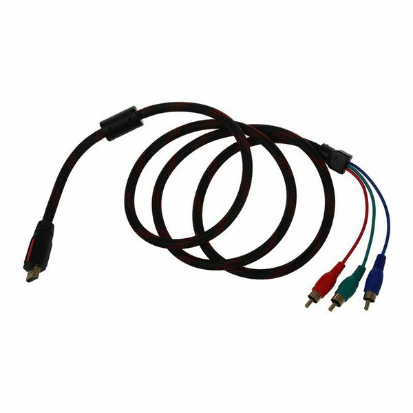 1.5m 5ft HDMI to 3-RCA Male Audio Video Component Convert Cable For HDTV 10 V1V3