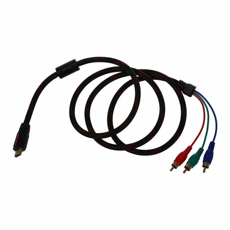 1.5m 5ft HDMI to 3-RCA Male Audio Video Component Convert Cable For HDTV 10 V1V3