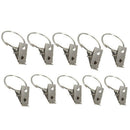 10pcs Metal Hooks Window Curtain Rod Clip Drapery Clips Rings O7D4