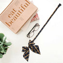 Women's Ruffled Grid Prints Bowtie Neckwear Ornament