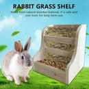 Rabbit Totoro Guinea Pig Hay Wooden Feeder Straw Frame Feeder Pine Cage Nat U4A3