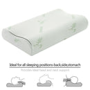 Bamboo Cervical Pillow Memory Foam Fabric Cover Bed Pillow Washable Style 1